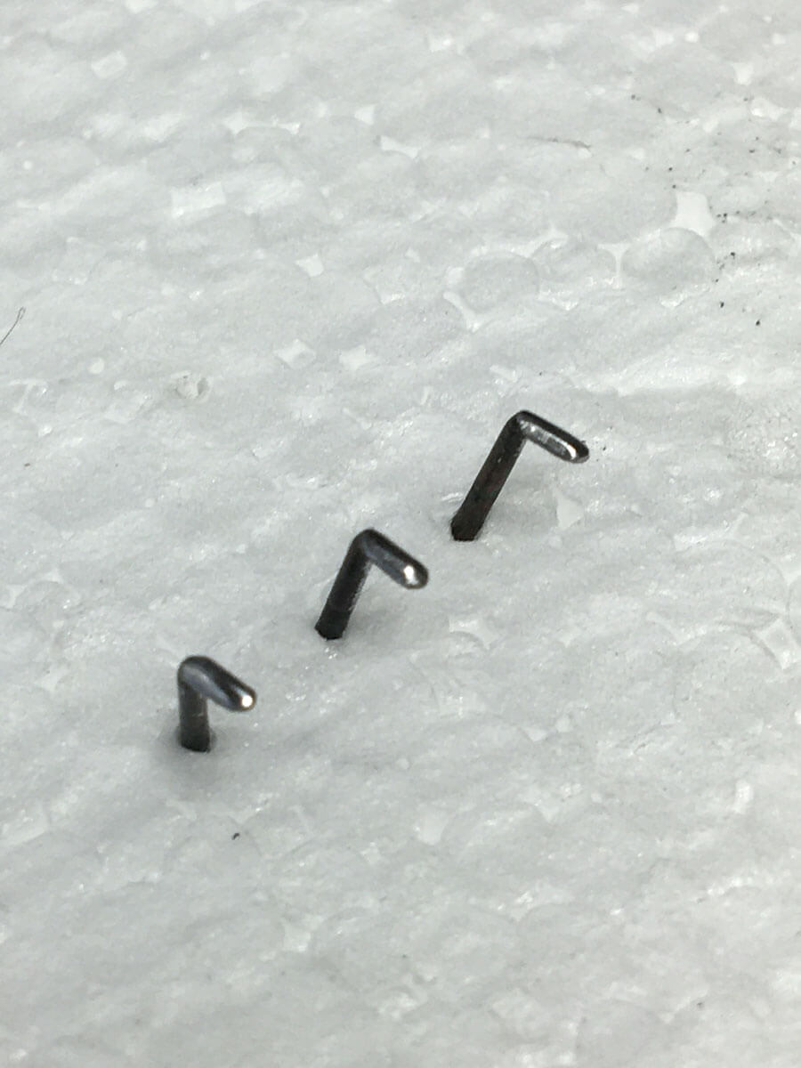 3 spikes shaped, polished and ready for the banjo.